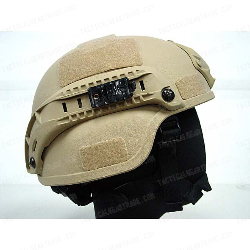 MICH TC-2000 ACH Helmet with NVG Mount & Side Rail Tan