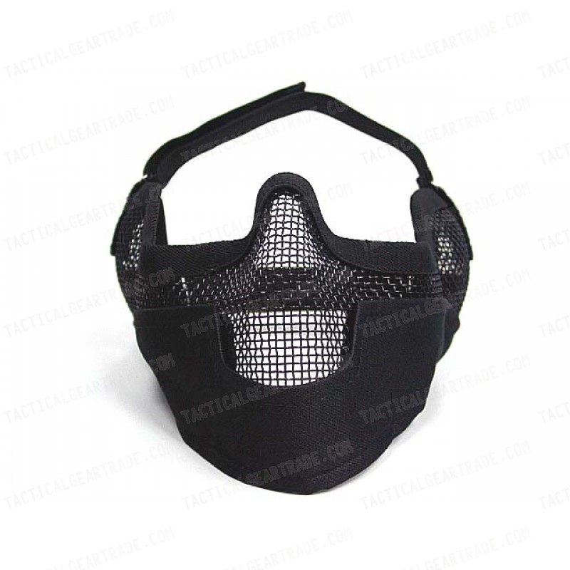 Stalker Type Half Face Metal Mesh Raider Mask Ver. 2 Black