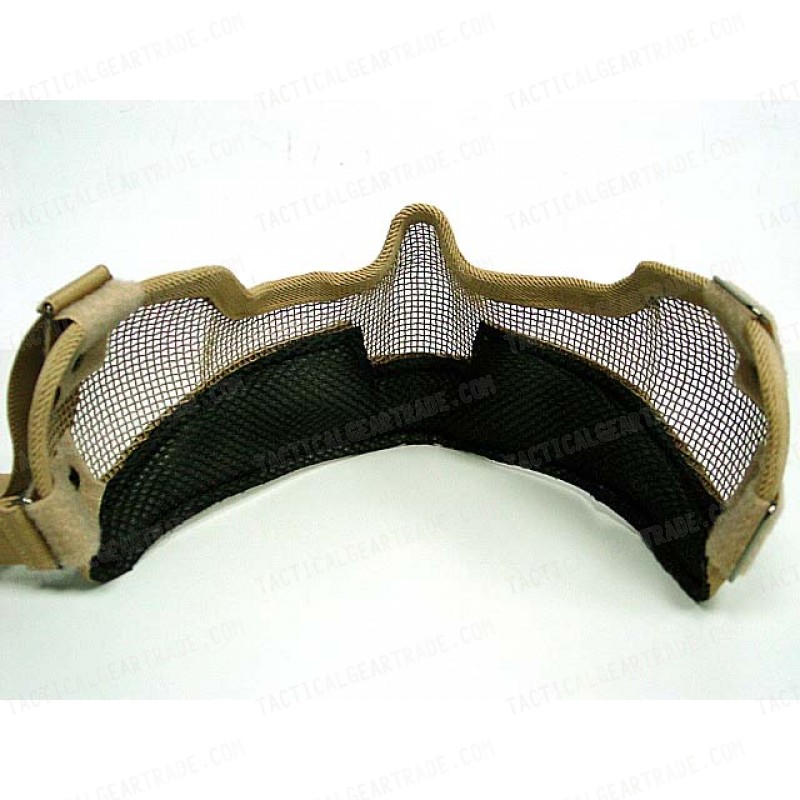 Stalker Type Half Face Metal Mesh Raider Mask Ver. 2 Tan