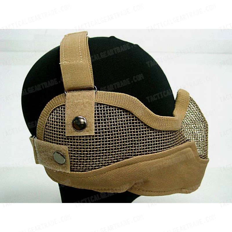 Stalker Type Half Face Metal Mesh Raider Mask Ver. 2 Tan