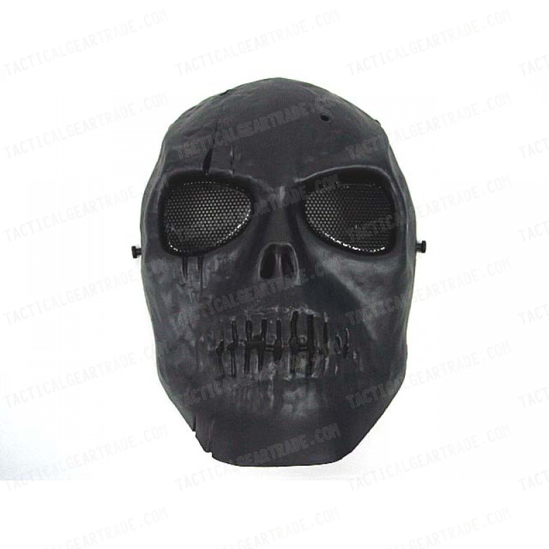 Army of Two Skull Full Face Airsoft Protector Mask Black