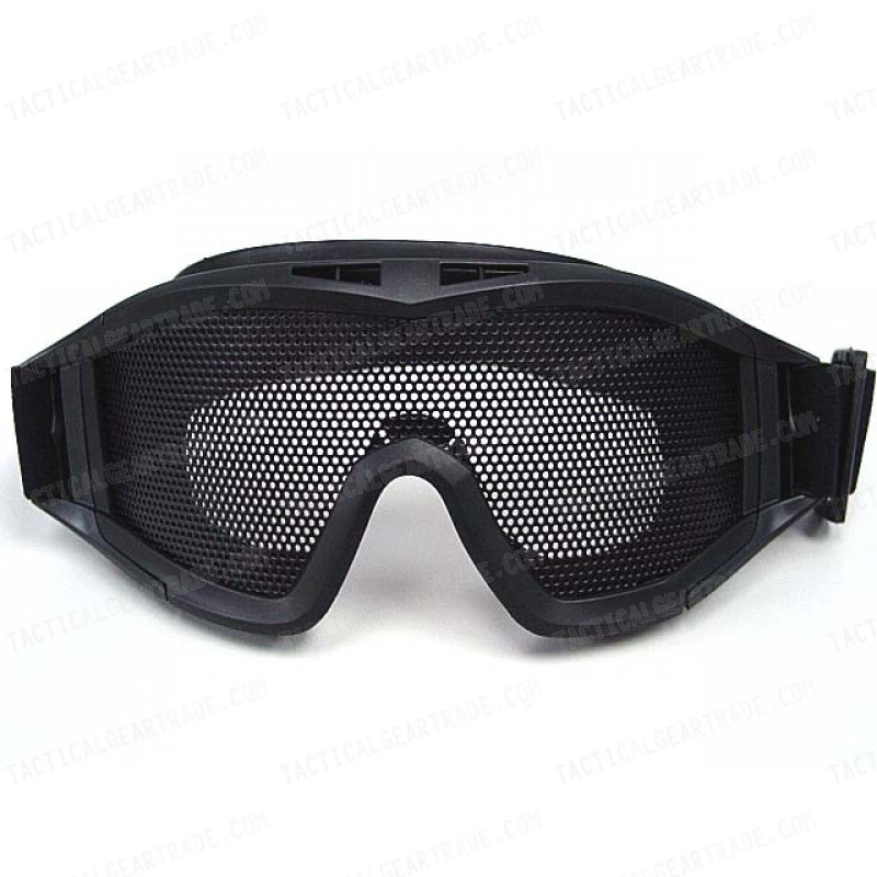 Airsoft No Fog Metal Mesh DL Style Goggle Black