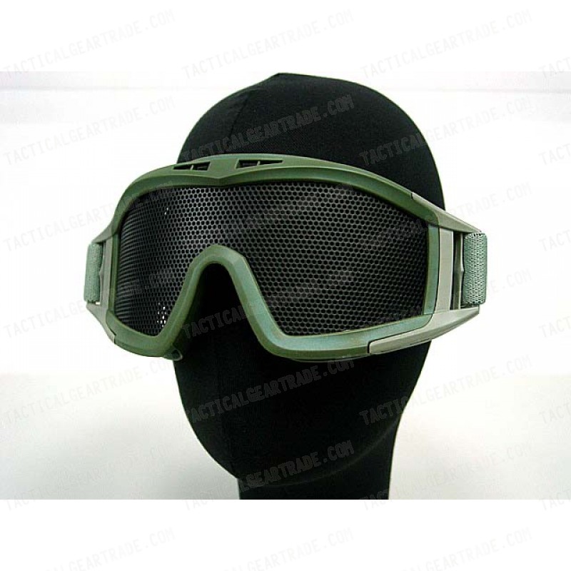 Tactical Airsoft Metal Mesh Protective Glasses,Goggles Lightweight No Fog Black New 