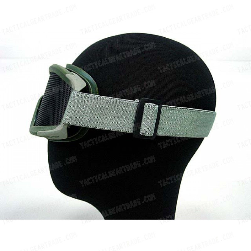 Airsoft No Fog Metal Mesh DL Style Goggle OD
