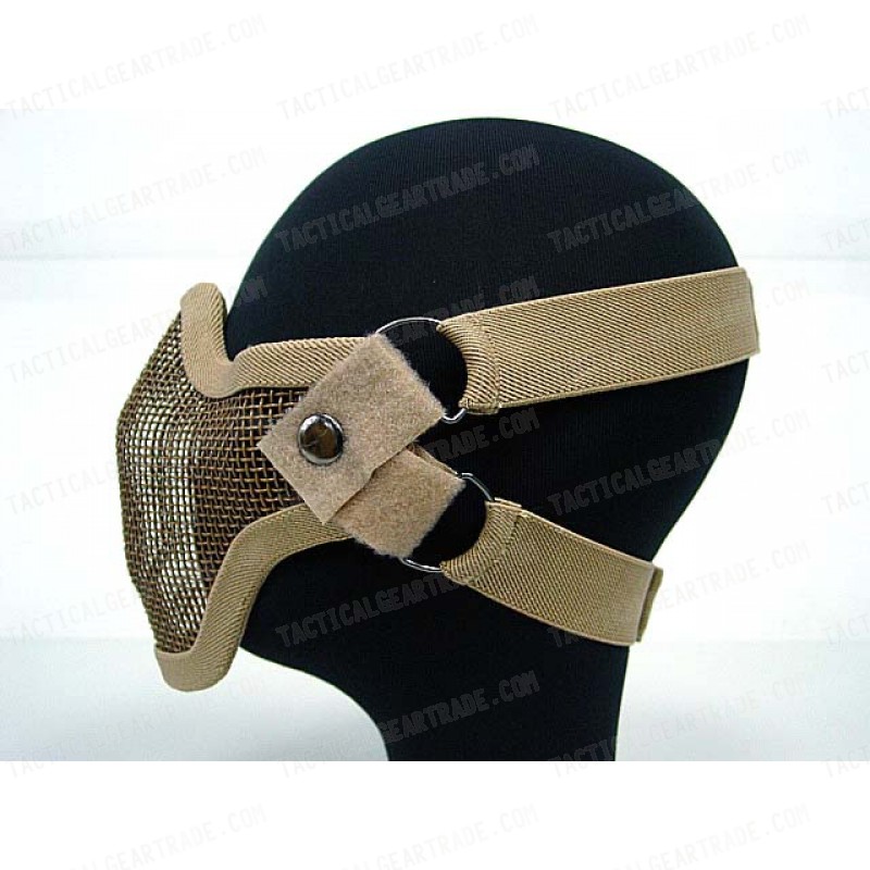 Black Bear Airsoft Stalker Style Shadow Mesh Mask Tan