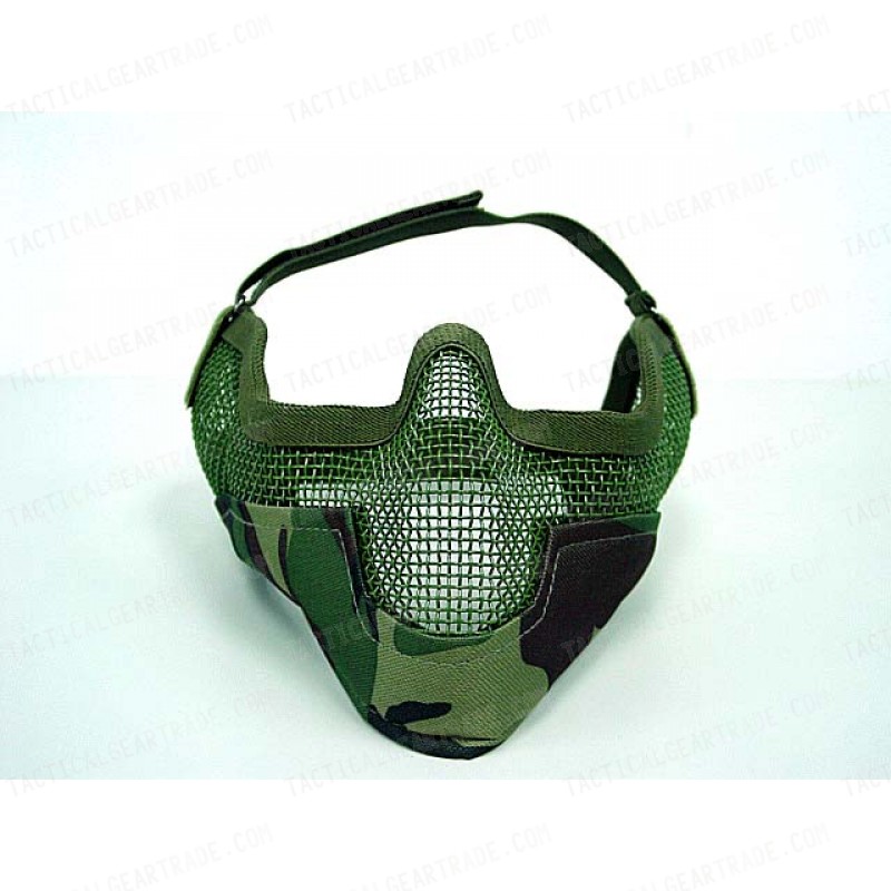 Black Bear Airsoft Stalker BAT Raider Mesh Mask Woodland Camo