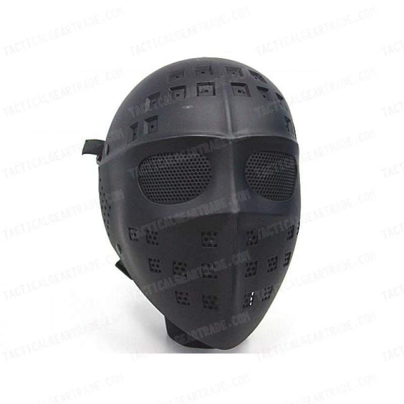 393 Airsoft NBL Full Face Mask No Fog Mesh Shooting Goggle Protective Black 