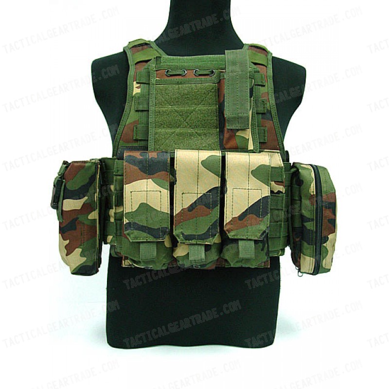 USMC MOD Molle Assault Plate Carrier Vest Camo Woodland