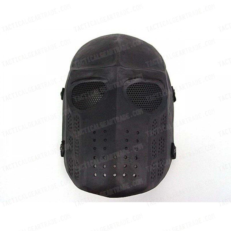 Full Face Ghost Recon Airsoft Mesh Goggle Mask Black