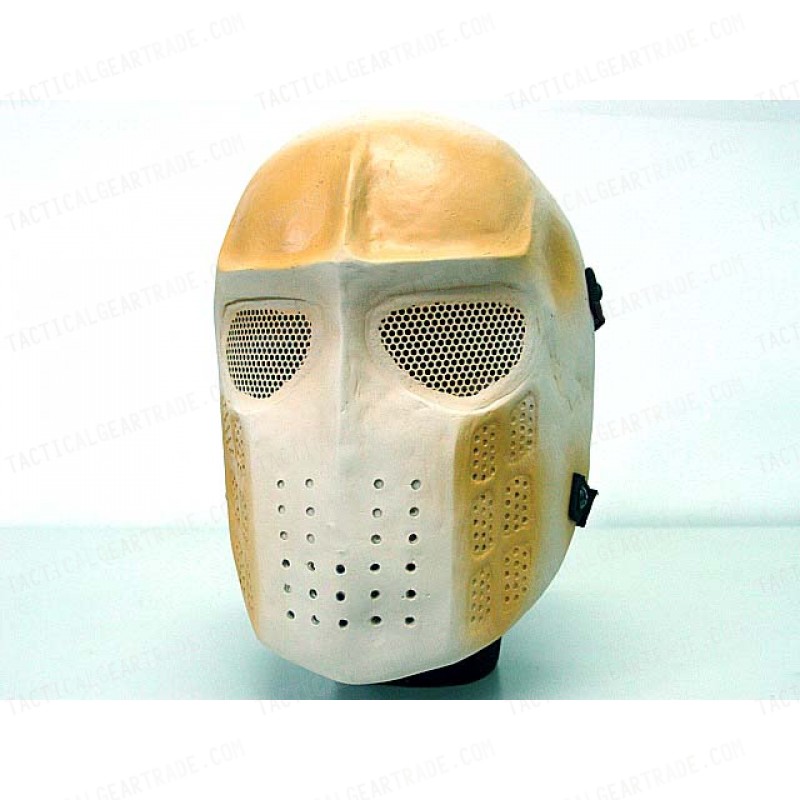 Full Face Ghost Recon Airsoft Mesh Goggle Mask Tan