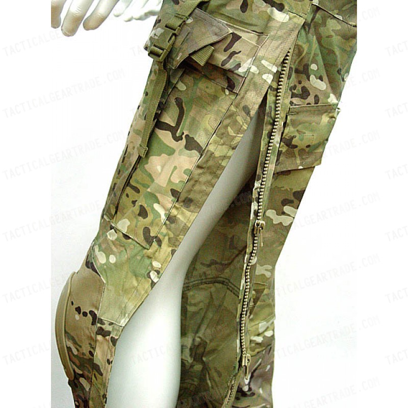 Tactical Combat Pants with Knee Pads Multi Camo