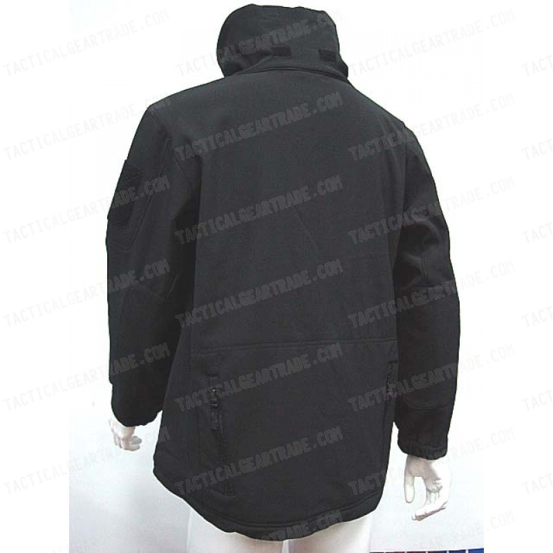 Stealth Hoodie Shark Skin Soft Shell Waterproof Jacket Black
