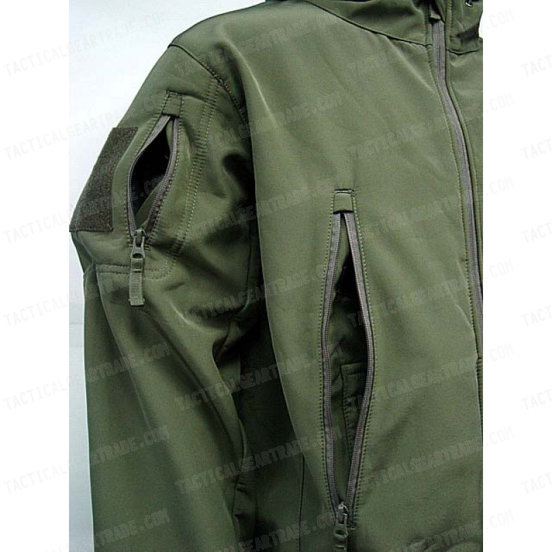 Stealth Hoodie Shark Skin Soft Shell Waterproof Jacket OD