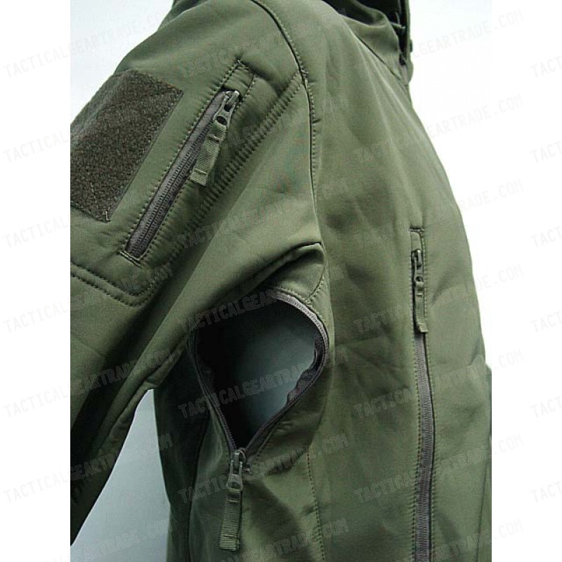 Stealth Hoodie Shark Skin Soft Shell Waterproof Jacket OD