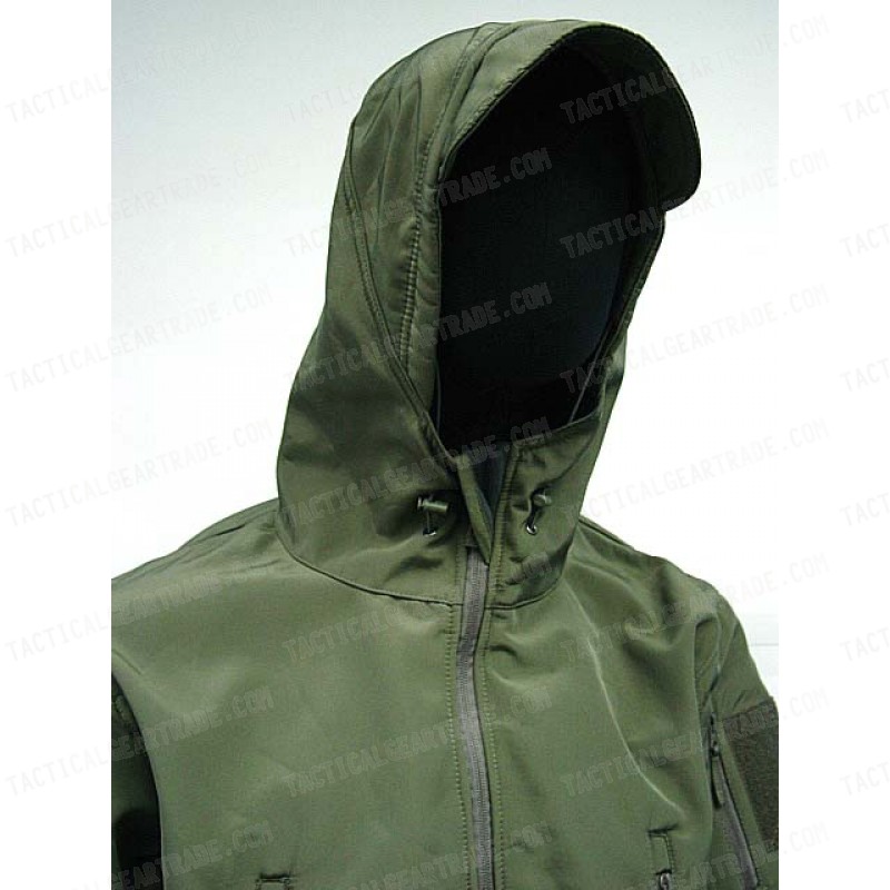 Stealth Hoodie Shark Skin Soft Shell Waterproof Jacket OD