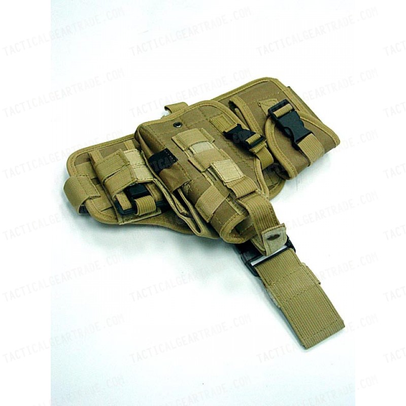 Component Molle Drop Leg Pistol Holster Coyote Brown