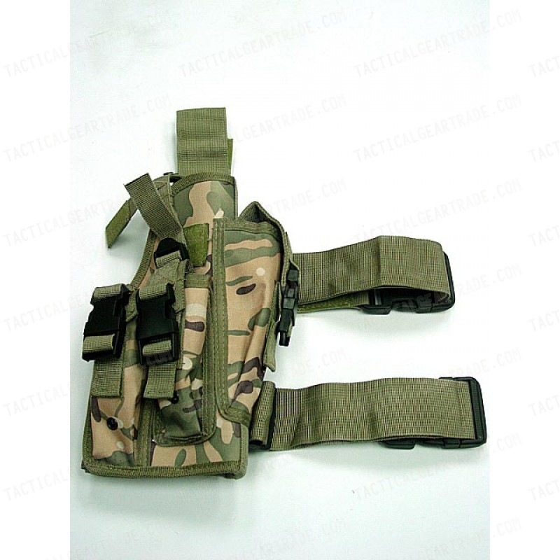 Univeral Drop Leg Large Pistol Frame Holster Multi Camo