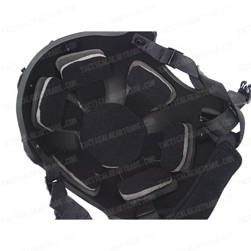 USMC IBH Helmet Black w/ NVG PVS-7 Goggle Mount