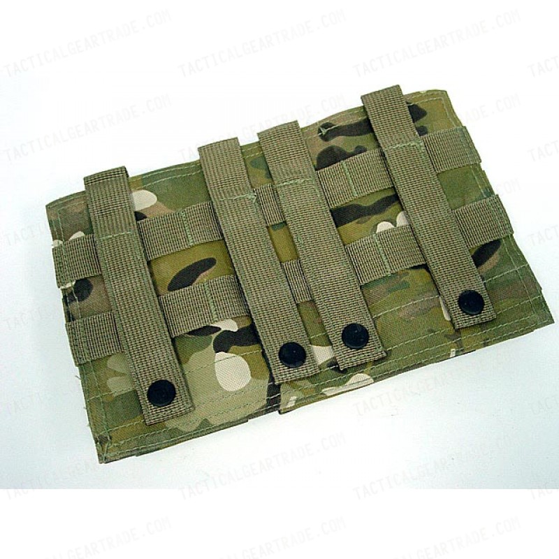 Airsoft Molle Triple Magazine Pouch Multi Camo