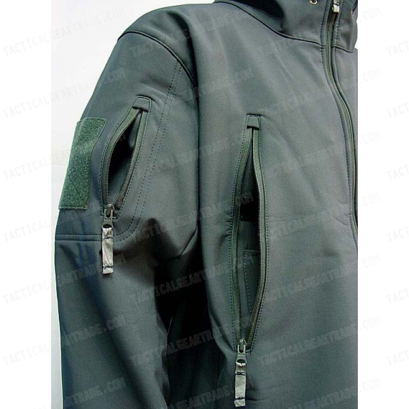 Stealth Hoodie Shark Skin Soft Shell Waterproof Jacket Gray