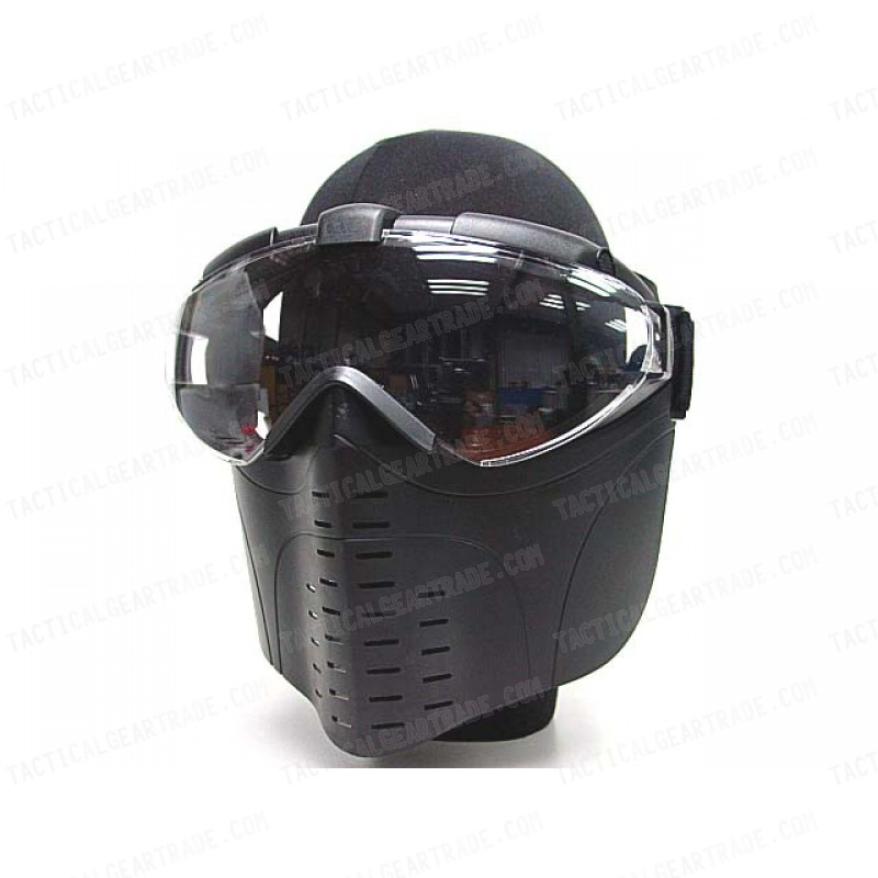 Pro-Goggle Full Face Mask with Fan Ventilation Black