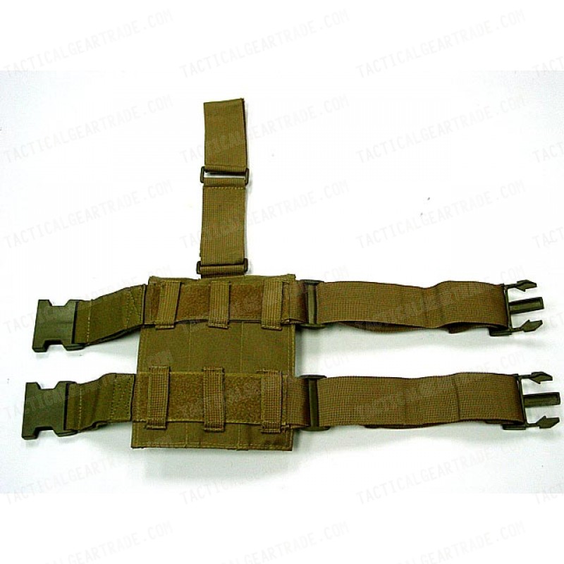 Triple MP5 Magazine Drop Leg Pouch Coyote Brown