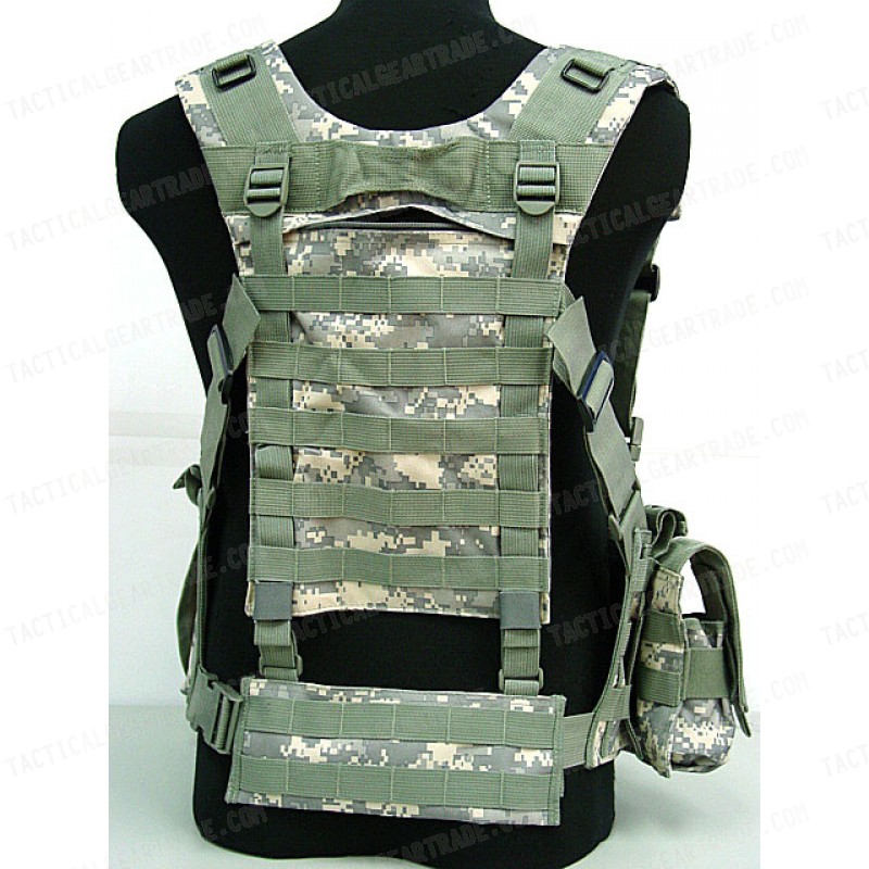 US Delta Force Elite Hydration Molle Vest Digital ACU Camo