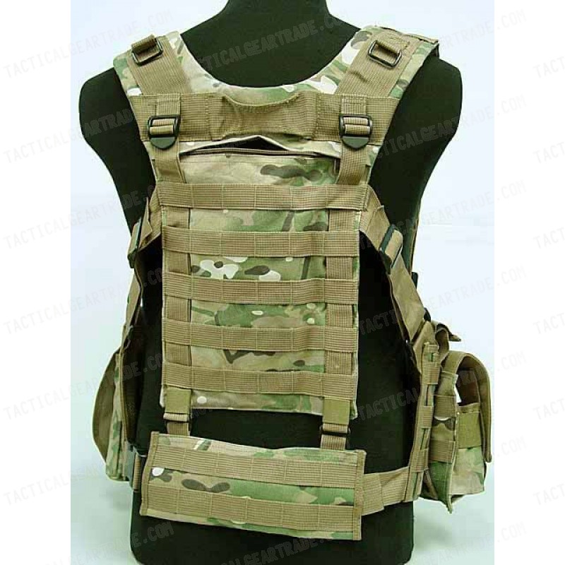 US Delta Force Elite Hydration Molle Vest Multi Camo