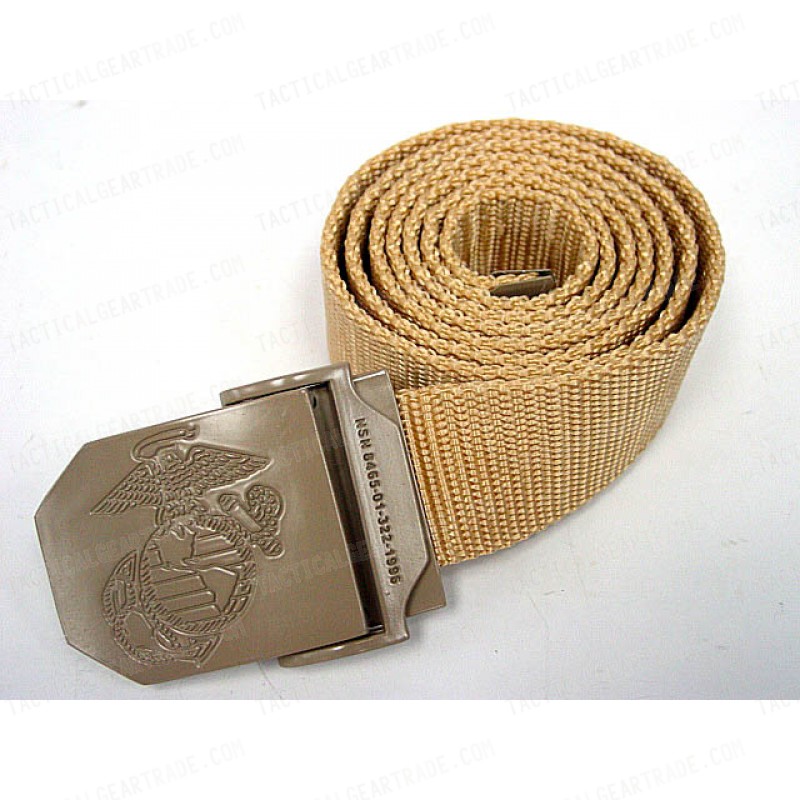 US Marine CORP USMC Army Tactical BDU Duty Belt Tan