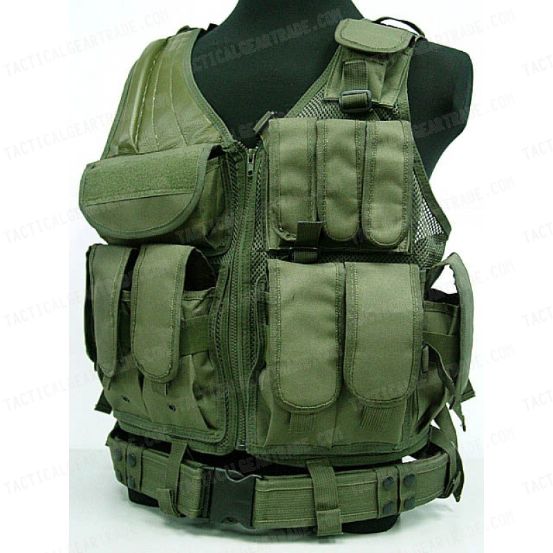 US MILITARY TACTICAL AIRSOFT PAINTBALL OTV COMBAT VEST COLORS BLACK 