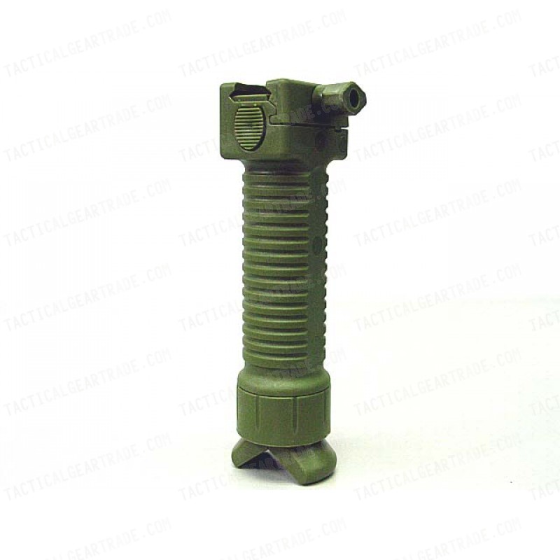 RIS Picattinny 20mm Rail Tactical Foregrip Grip w/Bipod OD