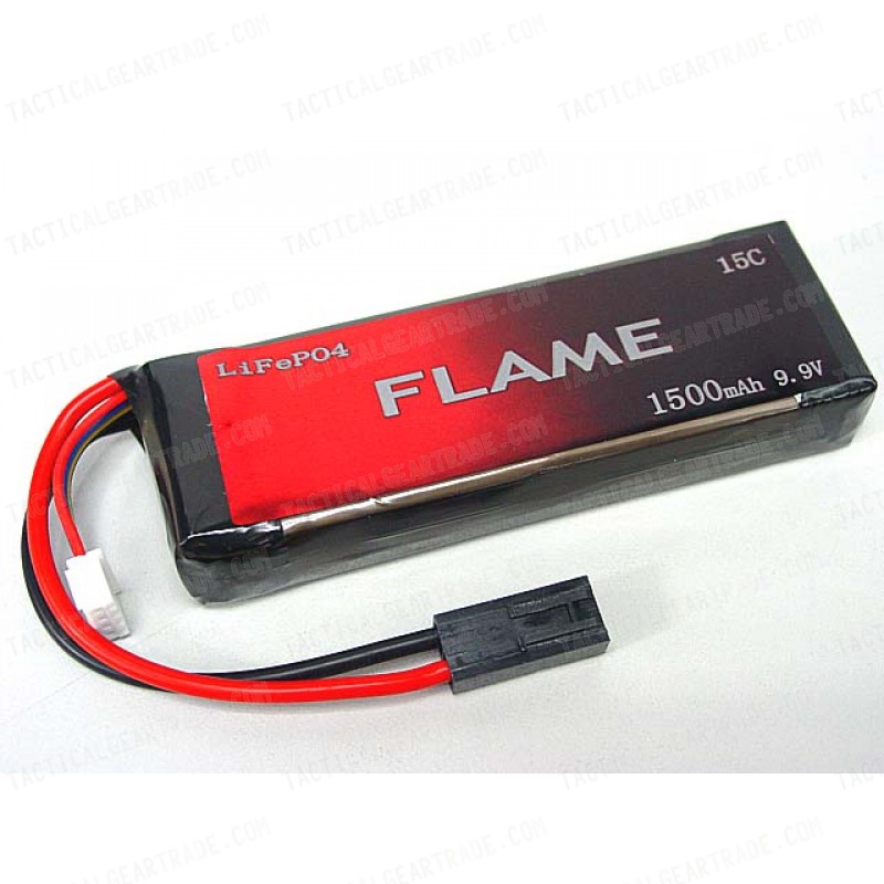 Flame 9.9V 1500mAh 15C LiFePO4 LFP Battery