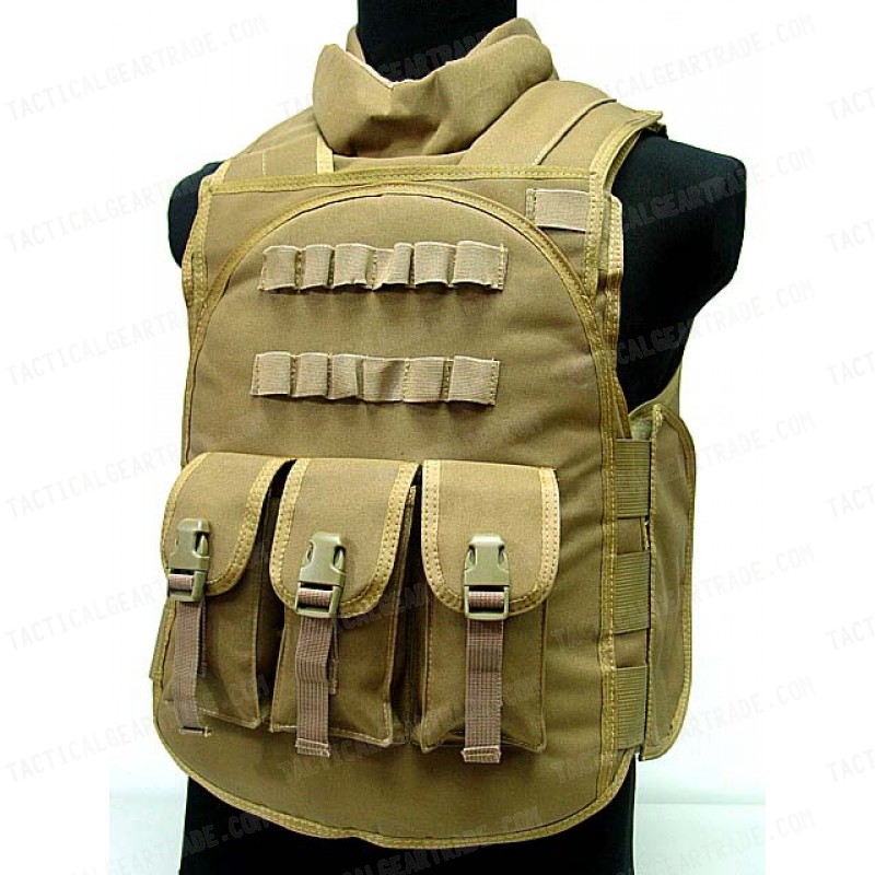 Airsoft Paintball Tactical Combat Assault Vest Coyote Brown