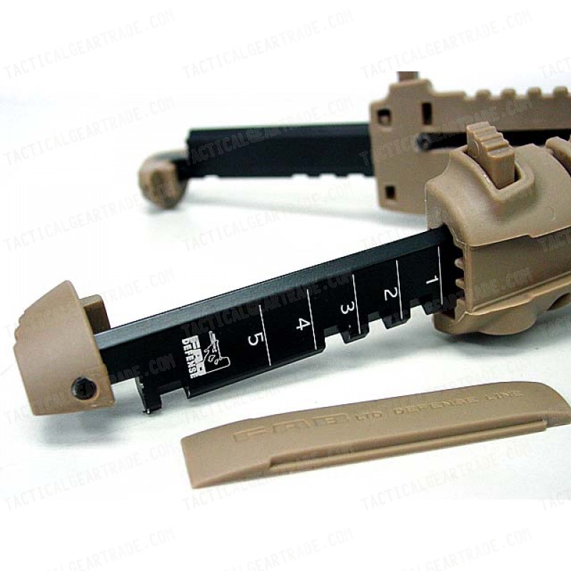 Tactical RIS Total Bipod Flashlight Holder Foregrip Grip Tan