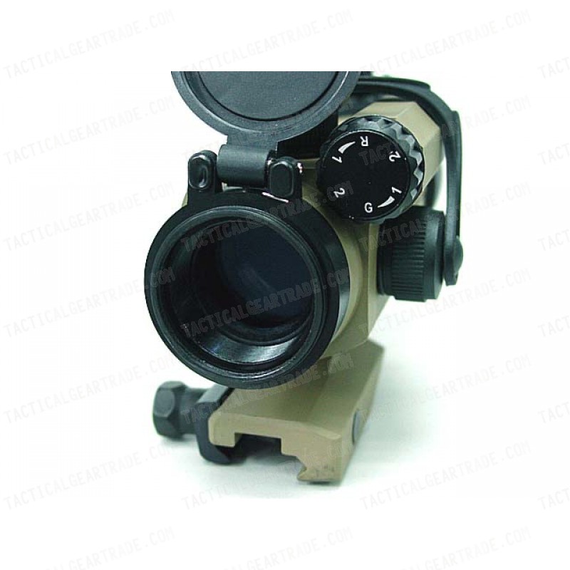 Comp M2 Type Red Green Dot Sight Scope w/Cantilever Mount Tan