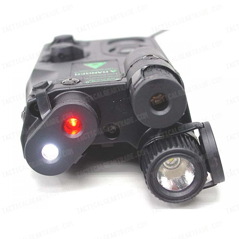 AN/PEQ-16 with Red/Green Laser & Dual LED Illuminator Black