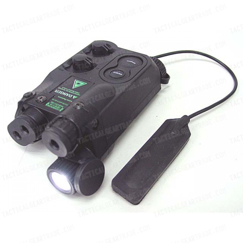 AN/PEQ-16 with Red/Green Laser & Dual LED Illuminator Black