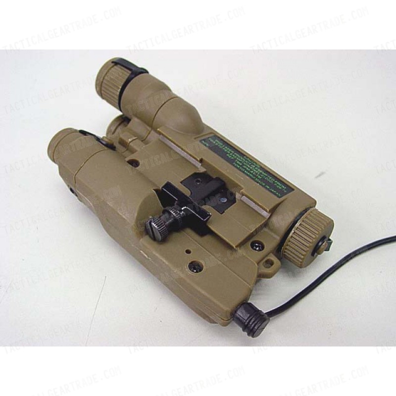 AN/PEQ-16 with Red/Green Laser & Dual LED Illuminator Tan