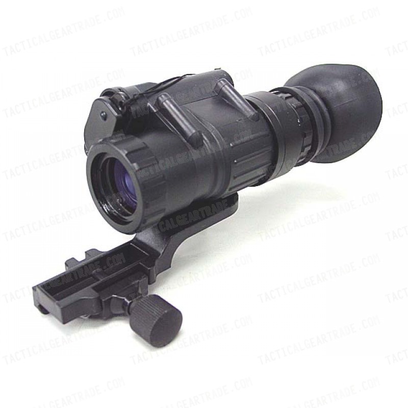 PVS-14 NVG Style 3x Magnifier Scope with Red Laser Black