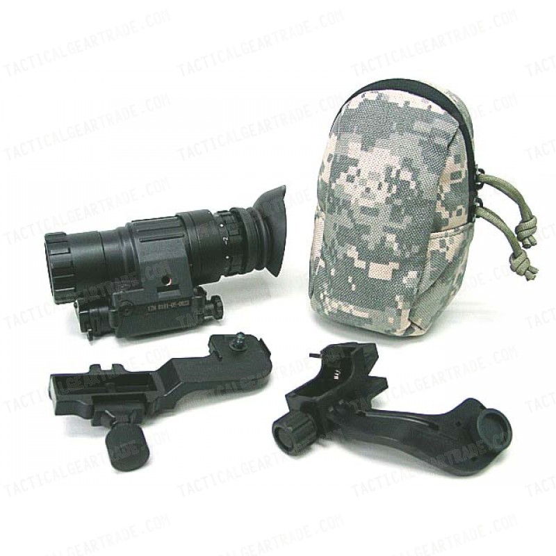 PVS-14 NVG Style 3x Magnifier Scope with Red Laser Black