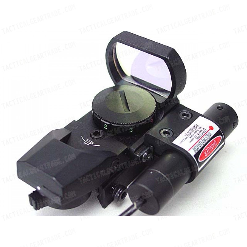 Holographic Multi Reticle Red Green Dot Sight Reflex & Red Laser