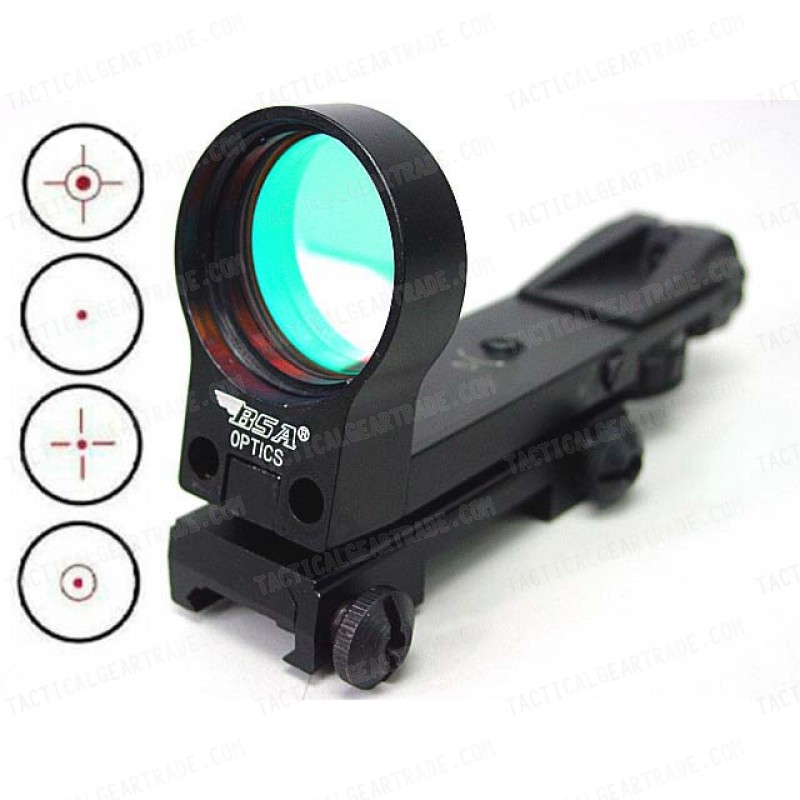 BSA RMRS Holographic Multi 4 Reticle Red Dot Sight Reflex Black