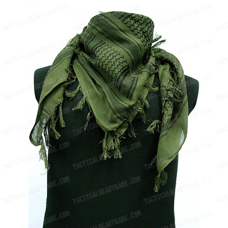 US Army Arab SAS Shemagh Kafiya Scarf Mask OD Green