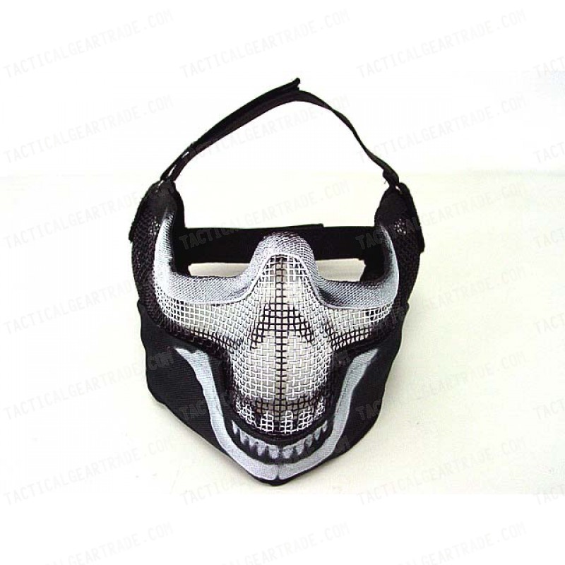 Stalker Type Half Face Metal Mesh Raider Mask Ver. 2 Skull Ghost