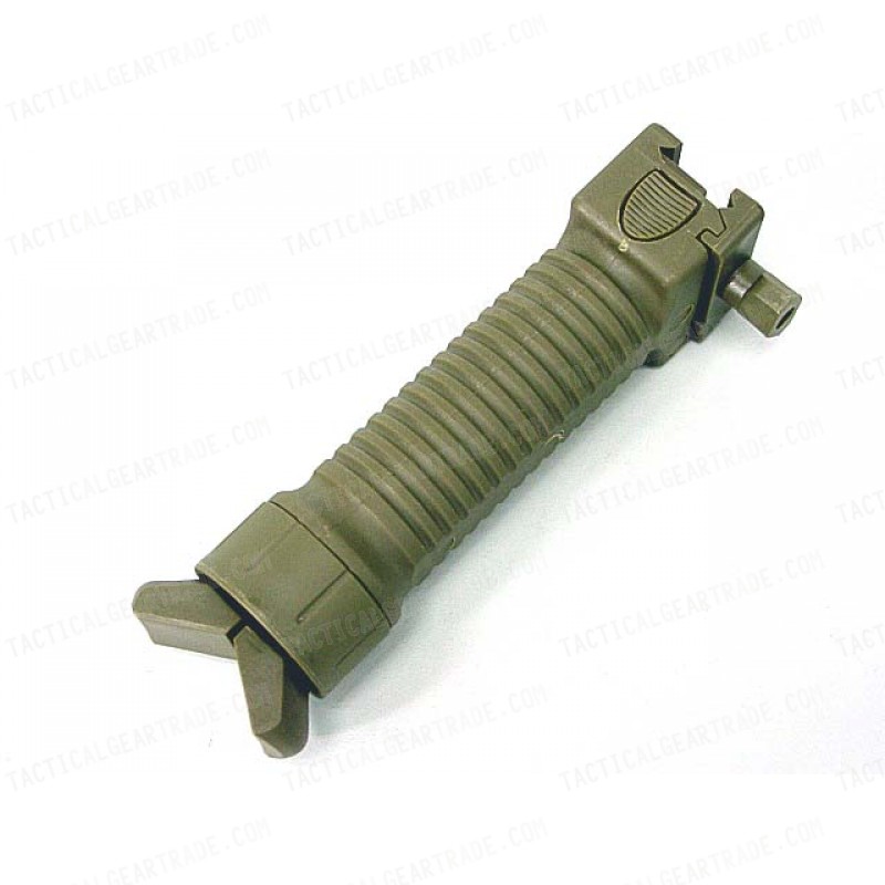 RIS Picattinny 20mm Rail Tactical Foregrip Grip w/Bipod Brown