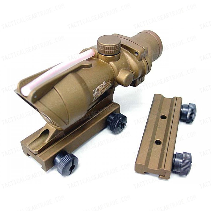 ACOG Type TA01NSN 4x32 Cross Sight Scope w/Dummy Fiber Cable Tan