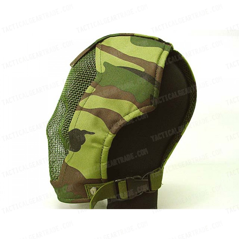 Black Bear Airsoft Praetorian Skull Razor Mask Woodland Camo