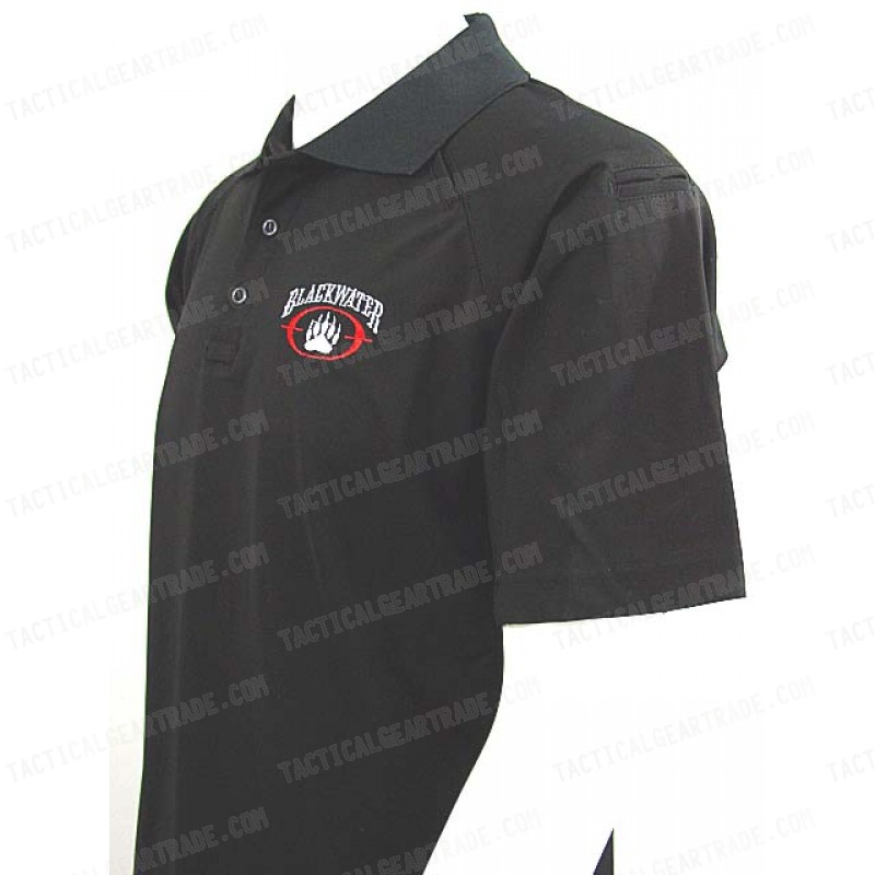 Blackwater Logo Short Sleeve Polo Shirt Black