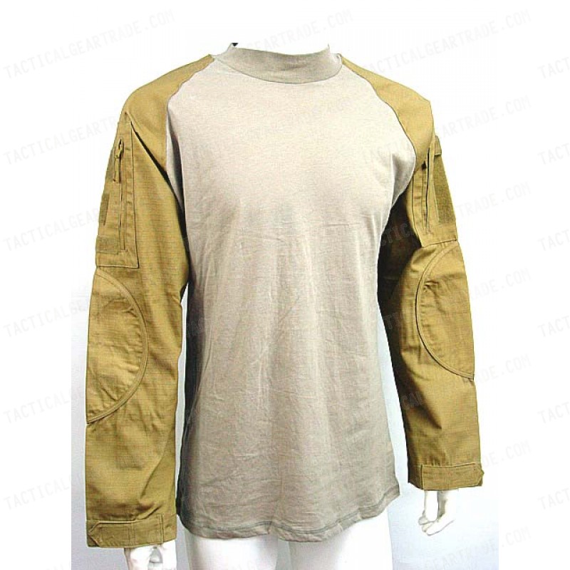 Tactical Long Sleeve Combat Shirt Tan