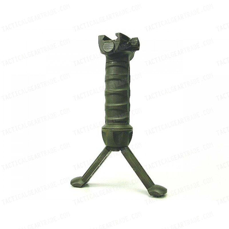 Tactical 20mm RIS Spring Total Bipod Foregrip Grip OD #B